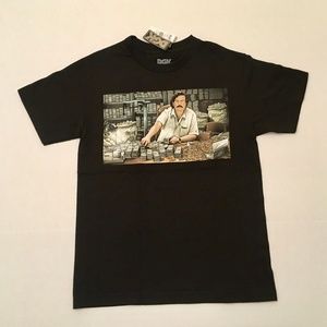 DGK Black Short Sleeve Shirt Pablo Escobar Money Adult Medium